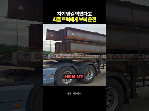 자기 앞길 막았다고 화물트럭에서 보복운전을 하는 BMW #블랙박스 #한문철tv #교통사고 thumbnail