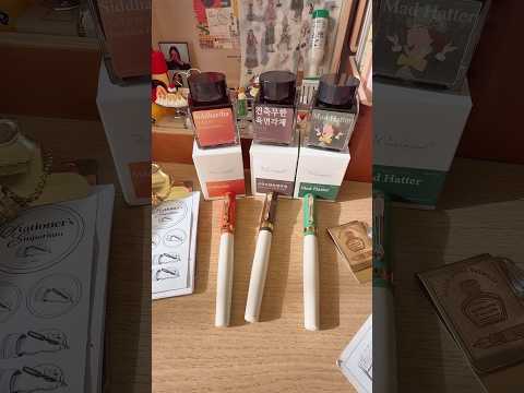 Swatching my Kaweco Student pens with Wearingeul inks! #fountainpen thumbnail
