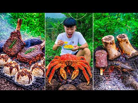 Best real food ever! | Grilled Beef Steak, BBQ King Crab | TikTok Funny Videos thumbnail