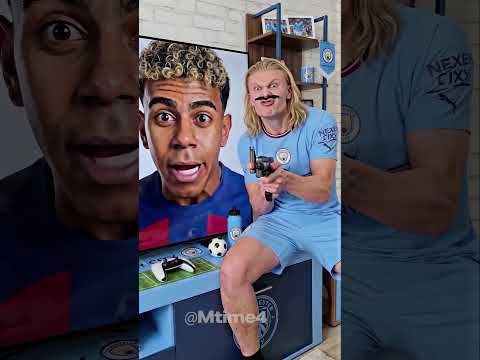 Haaland and Yamal’s Water Gun Chaos ?? #football #meme thumbnail