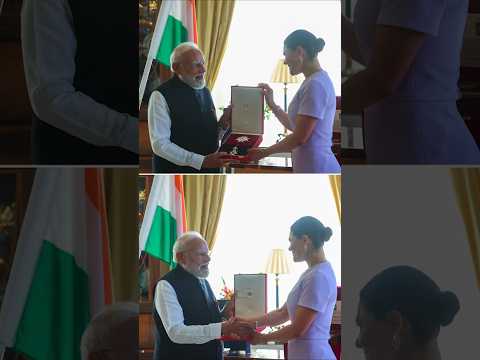 PM Modi honoured with Sweden's prestigious Royal Order of the Polar Star | #shorts thumbnail