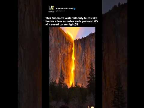 This Waterfall Turns Into Liquid Fire for Just Minutes Each Year! 🌋💧 thumbnail