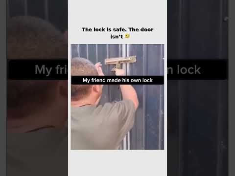 Looks secure from far away 😂 follow for more #shorts thumbnail