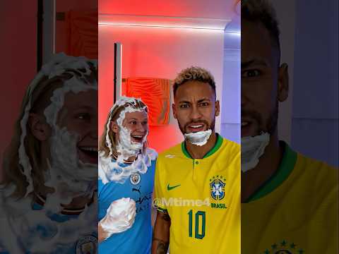 Neymar Got Attacked by a Foam Hug 😂🫧 #football #haaland #parody thumbnail