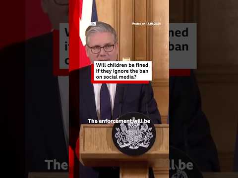 Teenagers won't be punished for trying to get round social media ban, the UK PM said. #BBCNews thumbnail