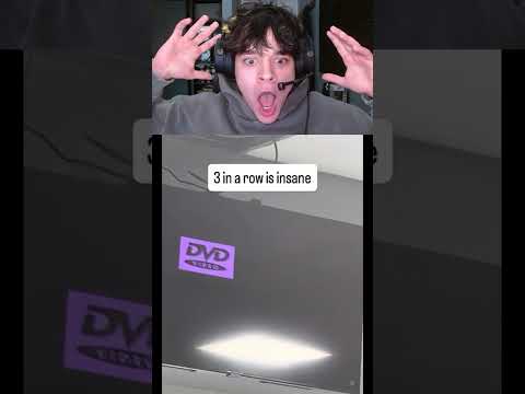 DVD logo hit the corner THREE times in a row #shorts #funny thumbnail