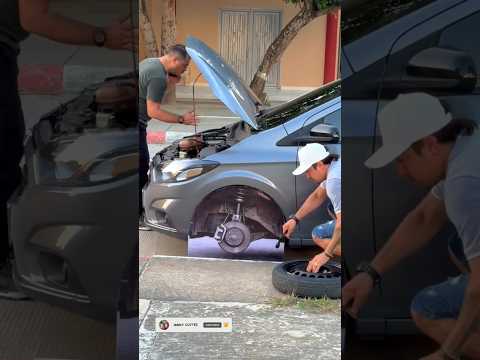 "The Missing Tire Prank Worked Perfectly 🤣" #funny #laugher #comedy #shortvideo #prank thumbnail