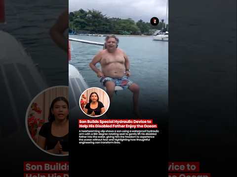 Son Builds Special Hydraulic Lift So His Disabled Father Can Enjoy The Ocean 😭 thumbnail