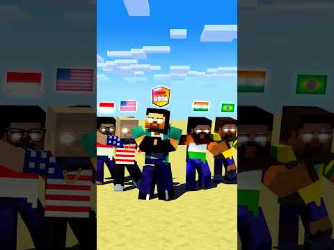 This Comes From Inside   Herobrine Different Countries  #minecraft #shorts #animation thumbnail