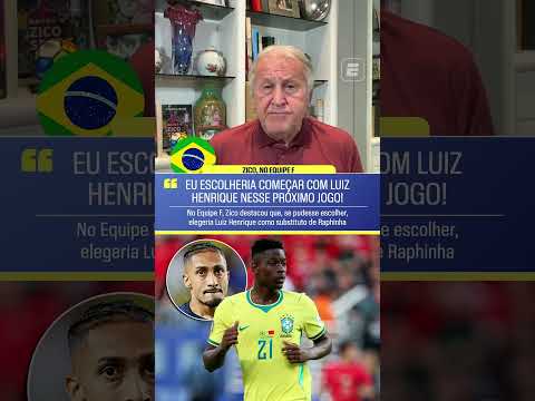 PARA ZICO, LUIZ HENRIQUE DEVE SER O SUBSTITUTO DE RAPHINHA #shorts thumbnail