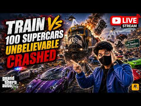 🔴LIVE – GTA 5 🚂TRAIN vs SUPERCARS @GtaKhelo-YT 🔥#gta5 #gtav #gtavlive #livestream #shortsfeed thumbnail