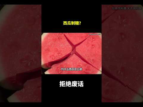 西瓜制糖？#冷知识 #涨知识 thumbnail