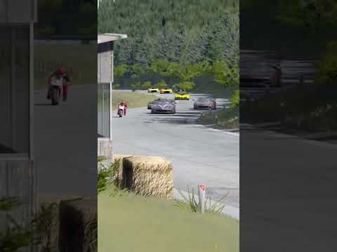 MotoGP Yamaha YZR-1M Spiderman vs  Hypercars #shorts #yamaha #superbike #supercars #car #cars #race thumbnail