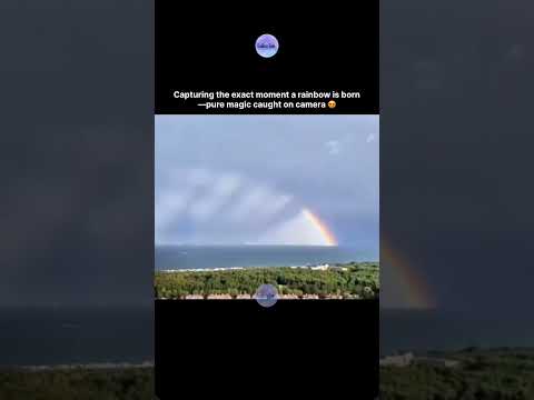 Capturing the exact moment a rainbow is born—pure magic caught on camera 📷 thumbnail