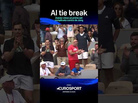 𝐂𝐡𝐞 𝐯𝐢𝐭𝐭𝐨𝐫𝐢𝐚 𝐚𝐥 𝐭𝐢𝐞 𝐛𝐫𝐞𝐚𝐤! 🔥Zverev vince il primo set contro un tostissimo de Jong 🎾 thumbnail