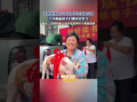 支教老師給22位優秀學生獎勵小豬，只為鼓勵孩子們要好好學習，家長：沒想到娃兒讀書還能掙頭小豬崽回來 thumbnail