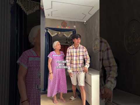 Dadi toh fortuner lover nikli 😂 most viral transformation by dadi pota 🔥 #shorts #ytshorts thumbnail