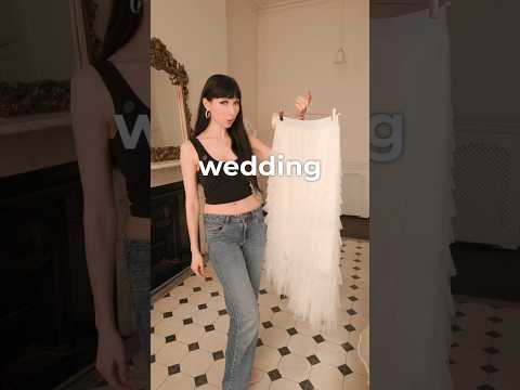 How to style this mesh skirt as a wedding dress #shorts thumbnail