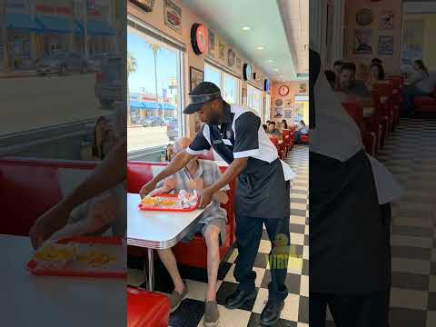 Waiter Replaces Leftover Fries With A Fresh Meal #shorts #kindness #humanity thumbnail