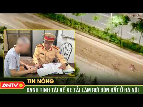 Phạt tài xế xe tải làm rơi bùn đất ra đường khiến 2 người trượt ngã | ANTV thumbnail