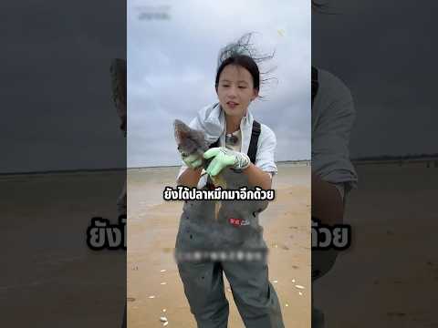 นาทีของการหาปลาที่ริมหาด! #shorts #knowledge #viral #หาปลา thumbnail