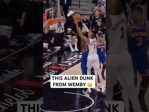 Wemby looking like Mr. Fantastic with this dunk thumbnail
