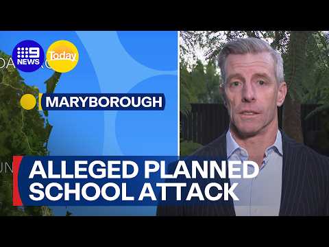 Teen charged with extremist offences after allegedly planning to attack school | 9 News Australia thumbnail
