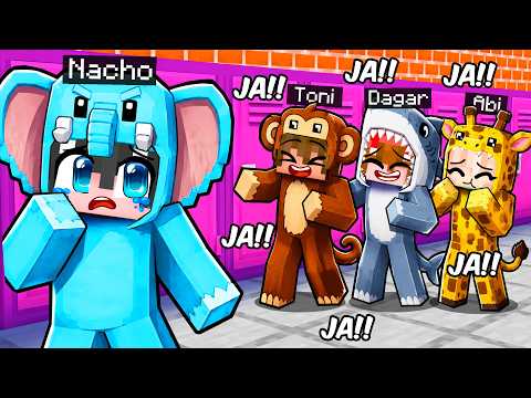 PRIMER DÍA en la ESCUELA de ANIMALES en Minecraft... thumbnail