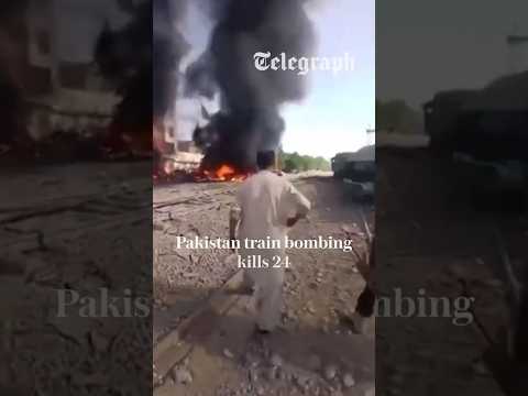 Pakistan train bombing attack kills 24 thumbnail