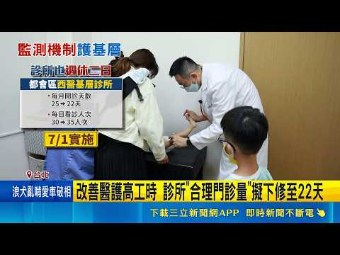 診所有望週休二日! 健保署下修"合理門診量 診所合理門診量"每月少3天" 最快7月實施 憂週日看病更難 健保署:監測機制.媒合診所｜記者  李汶諭 陳心慈｜三立新聞LIVE thumbnail