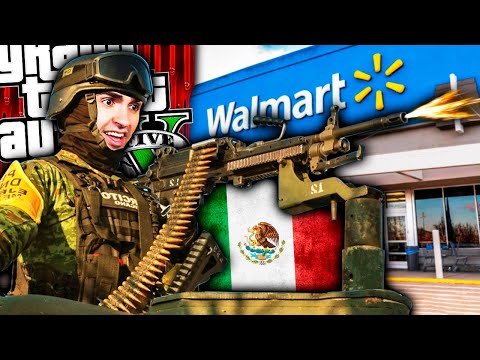 SALVANDO WALMART como *SOLDADO MEXICANO* en GTA 5 !! (Mods) thumbnail
