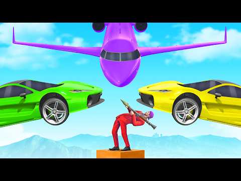 RPG vs SUPER CARS + PLANES in GTA 5! thumbnail