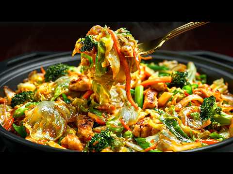Juicy chicken breast,  cabbage and Broccoli Stir Fry 😋 thumbnail
