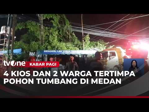 Pohon Tumbang Timpa Empat Kios di Medan | Kabar Pagi thumbnail
