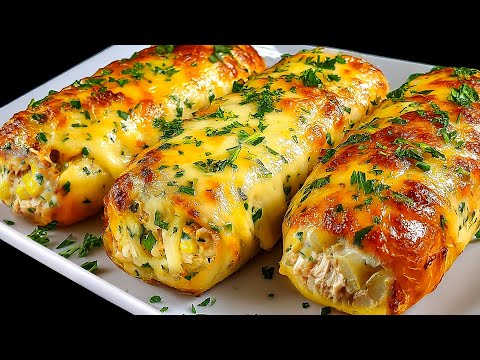 Wenn Sie 3 Kartoffeln und 3 Eier haben. Kartoffeln so gemacht. Schnell und einfach Rezept. ASMR thumbnail