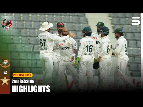 2nd Session Highlights | Ban vs Pak | 2nd Test | Day 1 | ICC World Test Championship | M9I1H thumbnail