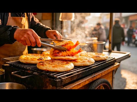 【LIVE】Street food stalls, sesame seed cakes filled with fried shrimp thumbnail