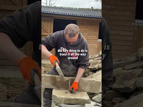 Most people would use a saw for this #sandstone #handtools #bluecollar #stonework thumbnail