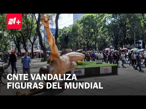 Integrantes de la CNTE vuelven a marchar, bloquear vialidades y causar destrozos en la CDMX thumbnail