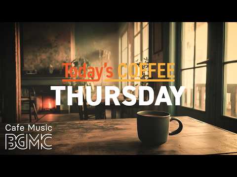 Today's COFFEE THURSDAY: Quiet Hearth Cafe Jazz ☕ Slow Piano & Soft Bossa Nova for Cozy Reading thumbnail