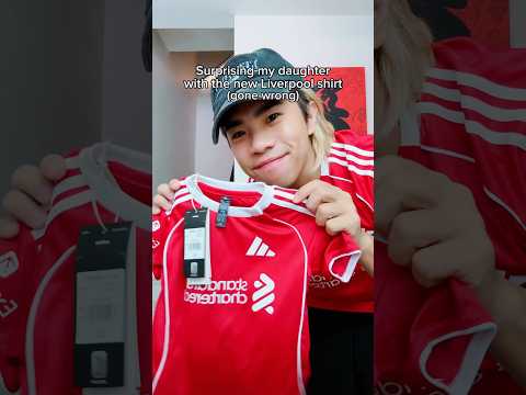 Surprising my daughter with the new Liverpool shirt gone wrong 😥 thumbnail