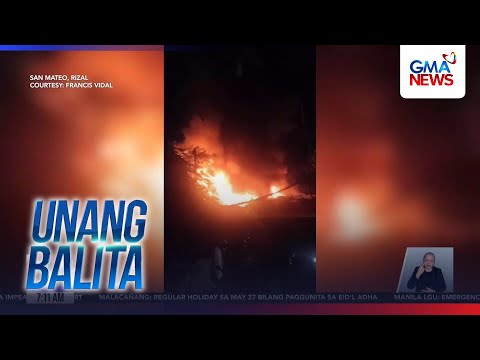 8 bahay sa San Mateo, Rizal, nasunog  | Unang Balita thumbnail