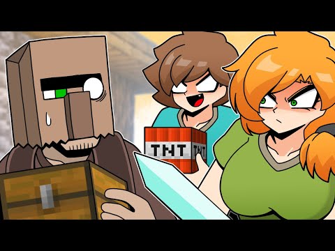 스티브&알렉스 VS 주민 - Steve & Alex vs Villager | Minecraft anime thumbnail