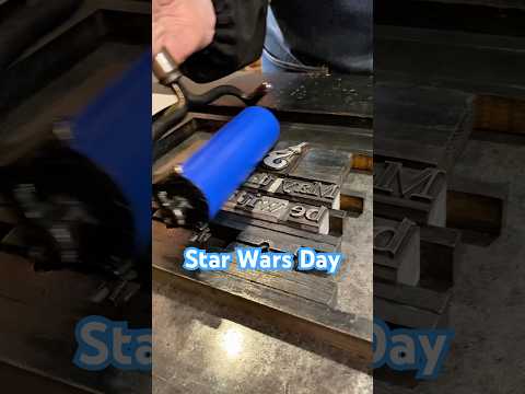 Howard makes a letterpress print for Star Wars Day (May 4) thumbnail