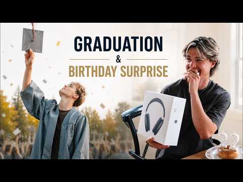 Rhett’s Graduation + Brock’s BIG Birthday Surprise ! He did not expect this! thumbnail