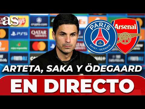 MIKEL ARTETA, BUKAYO SAKA y ODEGAARD en RUEDA de PRENSA antes del PSG vs ARSENAL | CHAMPIONS thumbnail
