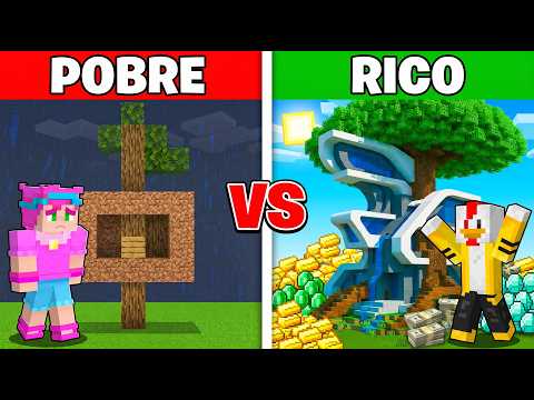 Hice Trampas a mi Amigo en CASA ÁRBOL de RICOS vs POBRES en Minecraft! thumbnail