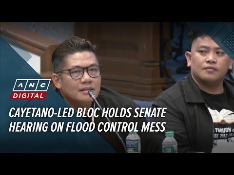 Cayetano-led bloc holds Senate hearing on flood control mess | ANC thumbnail