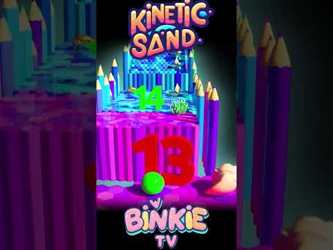 🔢🎳 Bowling Ball Smashes Kinetic Sand Numbers on Colorful Tile Race | Binkie TV thumbnail