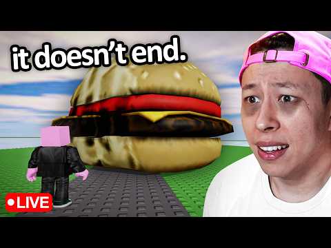 STREAMING UNTIL I FIND EVERY BURGER IN ROBLOX. thumbnail